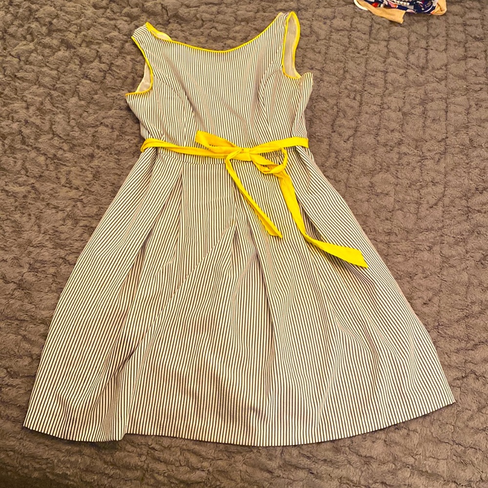 Siena Studio striped grey and yellow spring dress